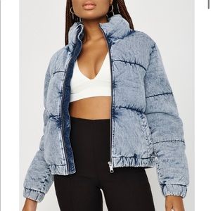 NEW Acid Wash Puffer Coat